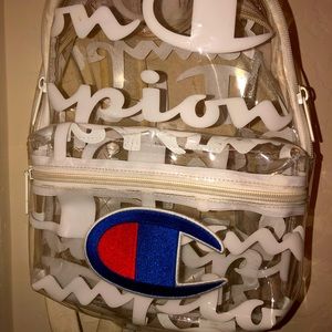 Clear mini Champion backpack.